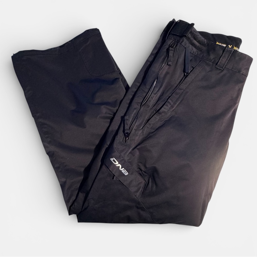Descente Snow Pants Men Size 36 Black Adjustable DNA Ski Snowboard Zipper Fish